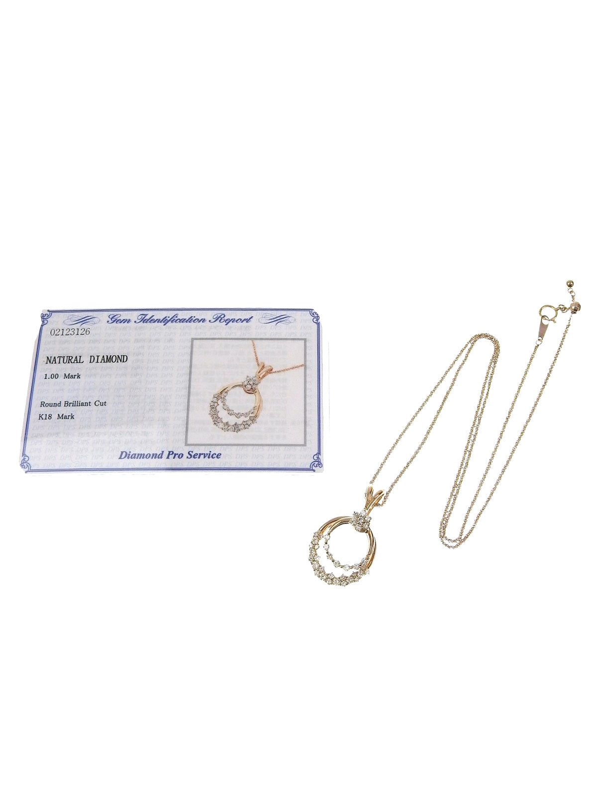 K18 Diamond Necklace Gold