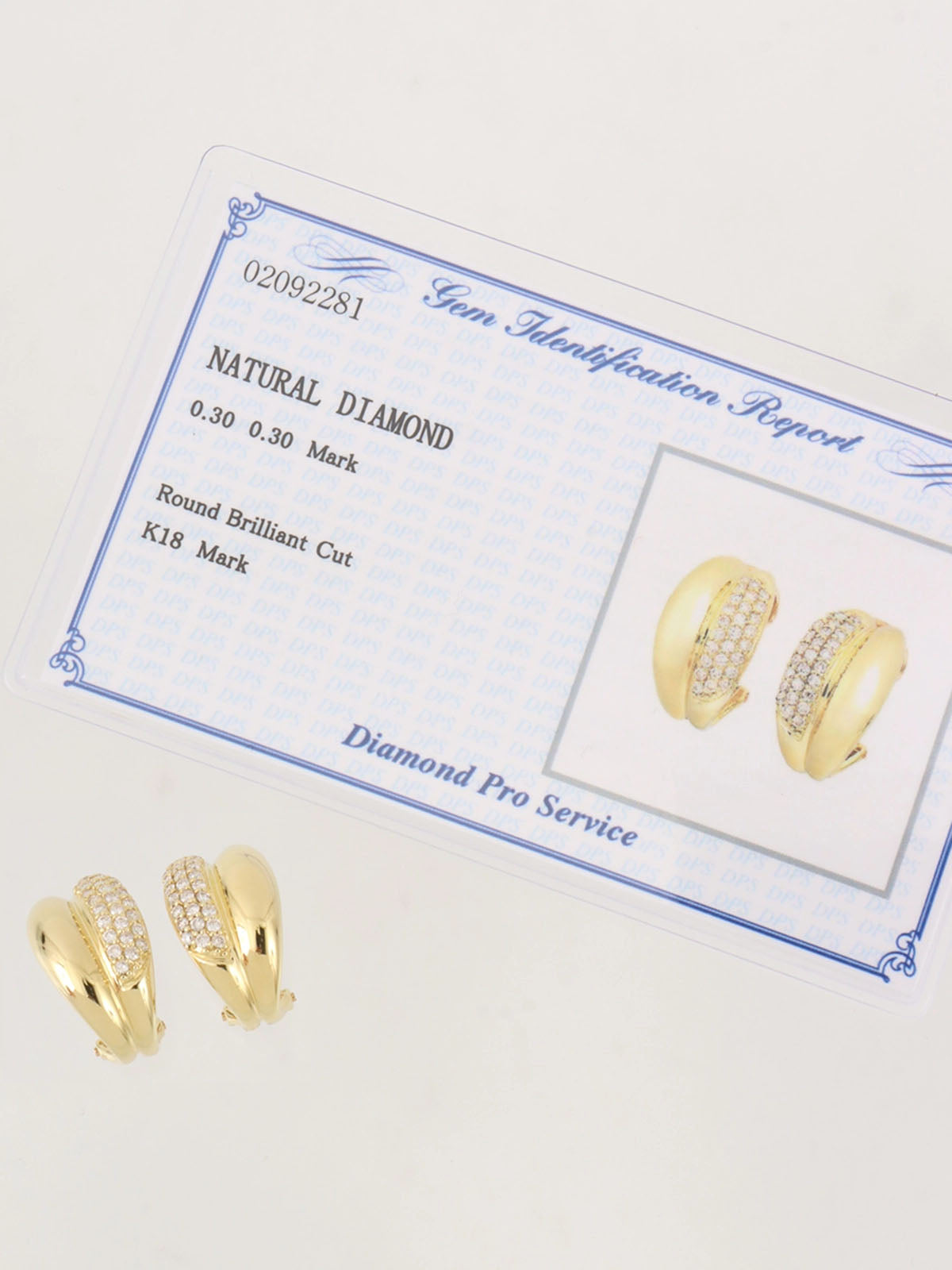 18K Gold Diamond Half Hoop Earrings