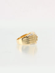 18K Gold Diamond Square Ring