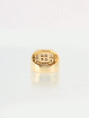 18K Gold Diamond Square Ring