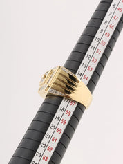 18K Gold Diamond Square Ring