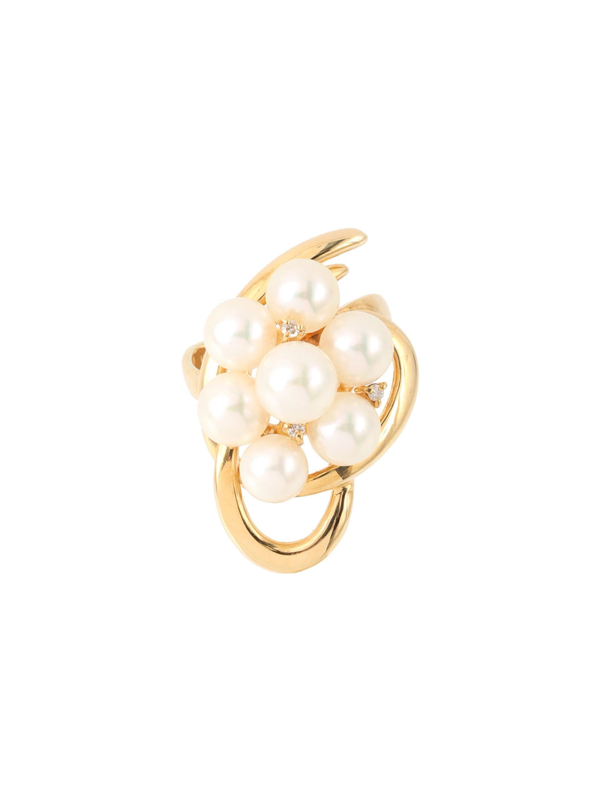 18K Akoya Pearl Design Ring in Gold/Pearl White