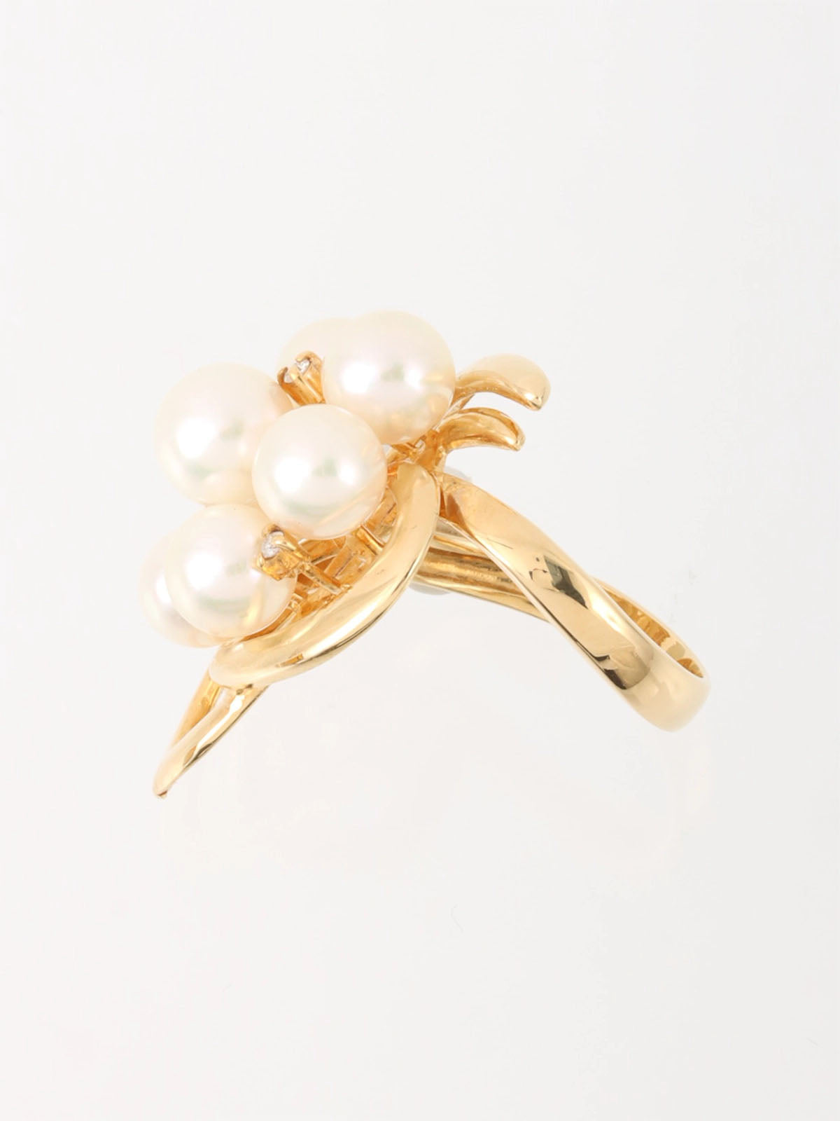 18K Akoya Pearl Design Ring in Gold/Pearl White