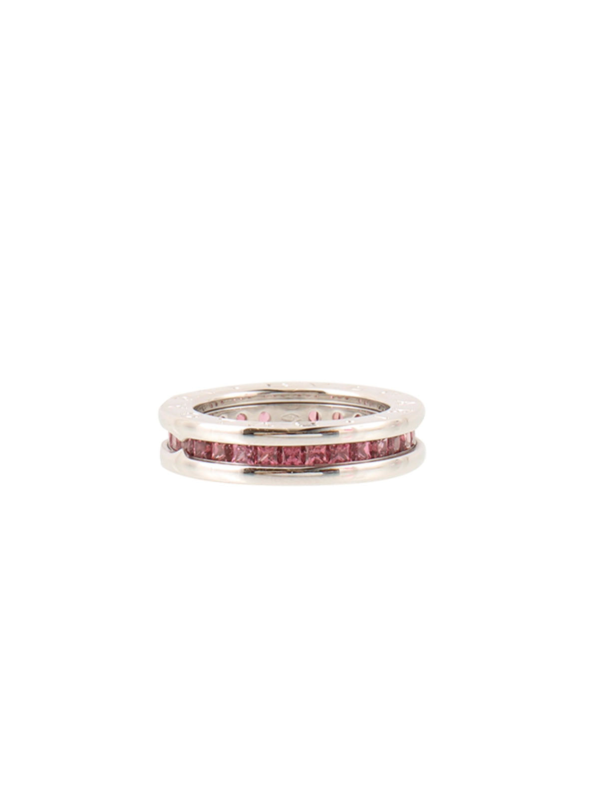 18K Garnet B.zero1 Ring in Silver/Pink