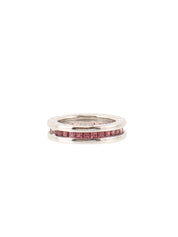 18K Garnet B.zero1 Ring in Silver/Pink