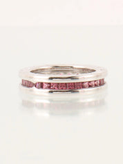 18K Garnet B.zero1 Ring in Silver/Pink