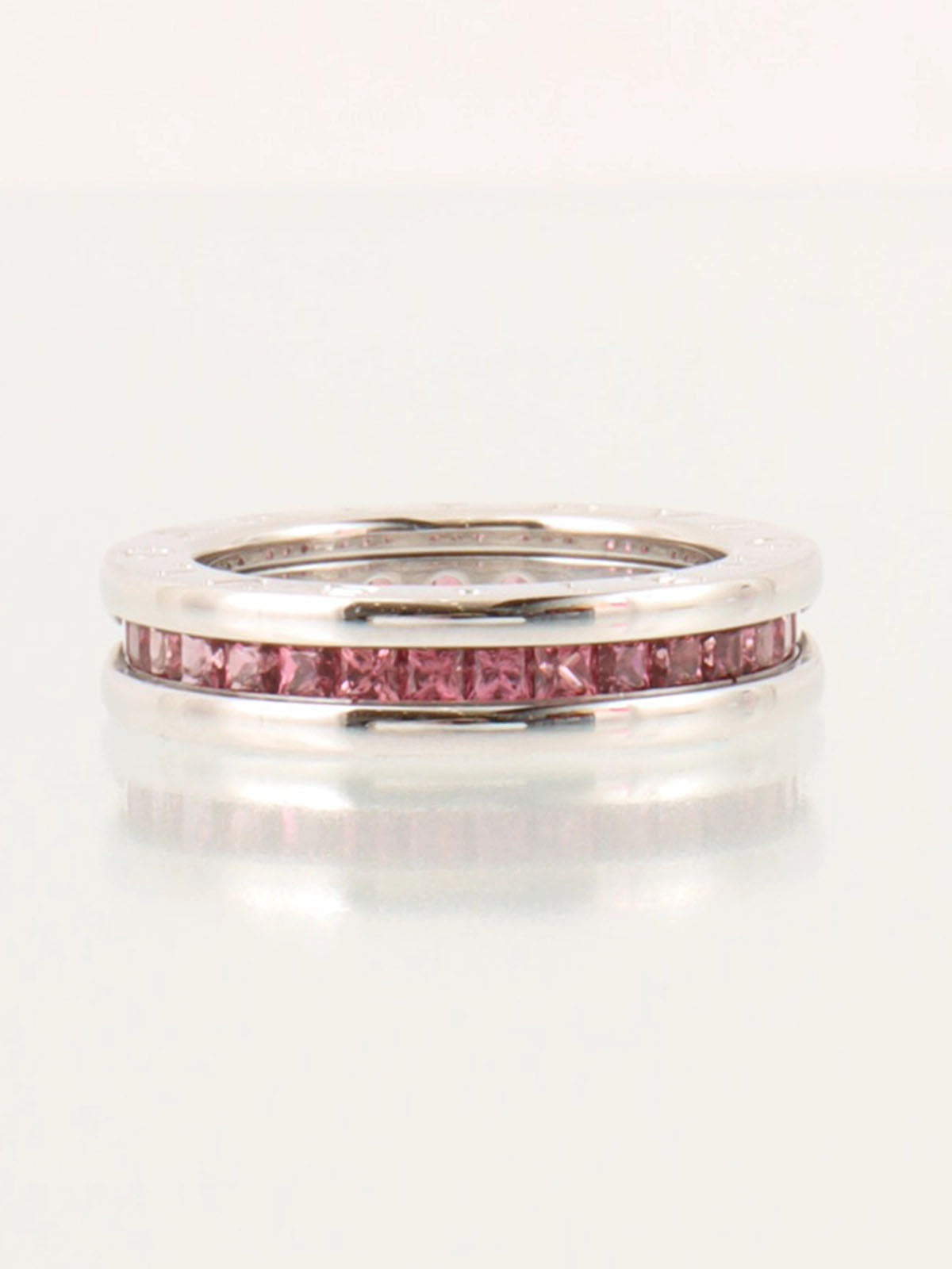 18K Garnet B.zero1 Ring in Silver/Pink