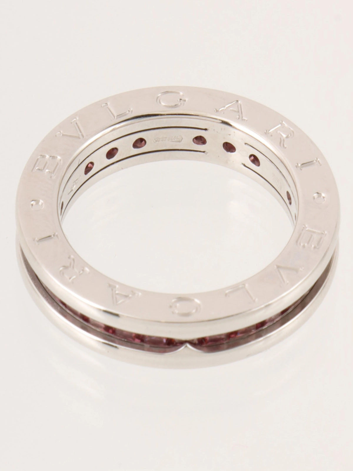 18K Garnet B.zero1 Ring in Silver/Pink