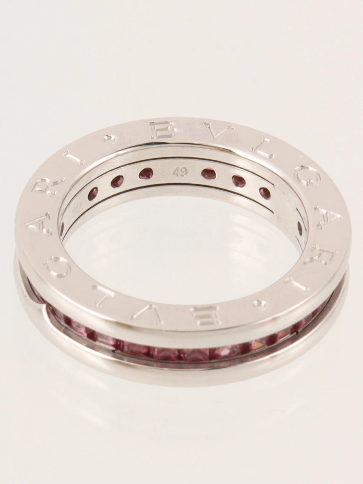 18K Garnet B.zero1 Ring in Silver/Pink