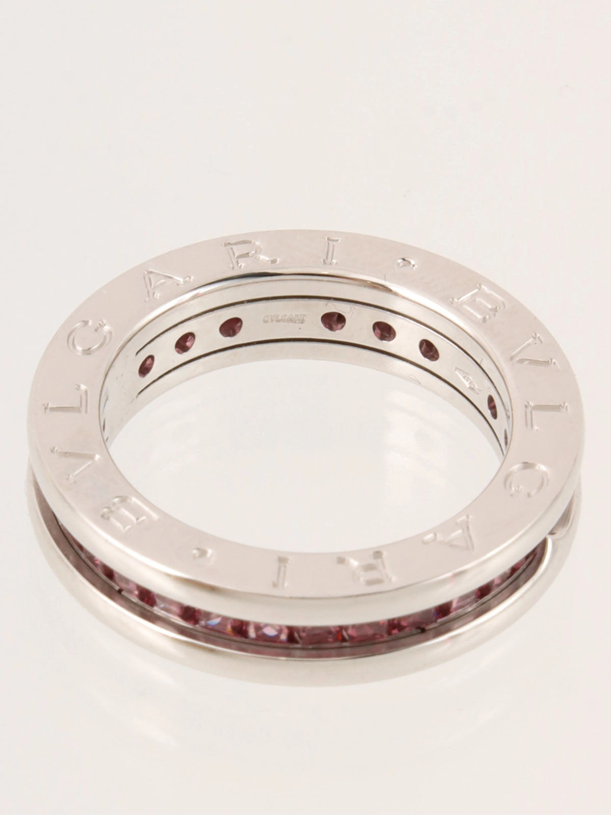 18K Garnet B.zero1 Ring in Silver/Pink