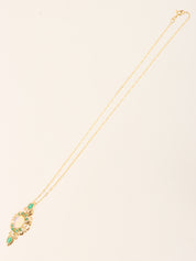18K Gold Opal Design Necklace