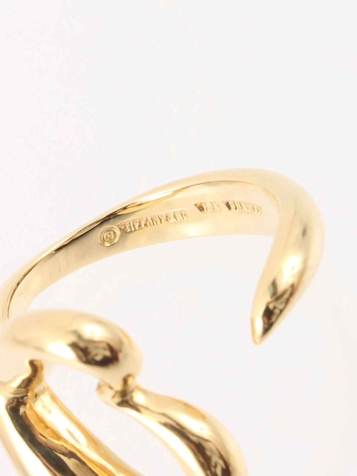 18K Gold Open Heart Ring