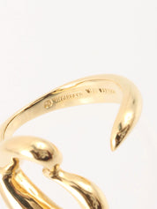 18K Gold Open Heart Ring