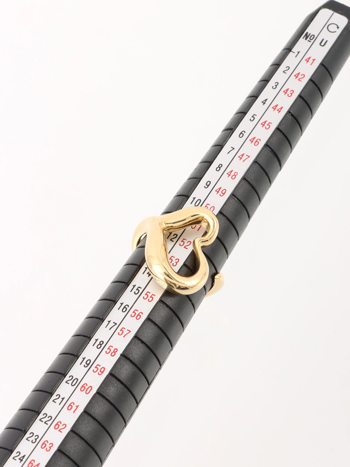 18K Gold Open Heart Ring