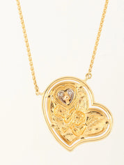 Carrera y Carrera 18K Gold Diamond Heart Angel Necklace