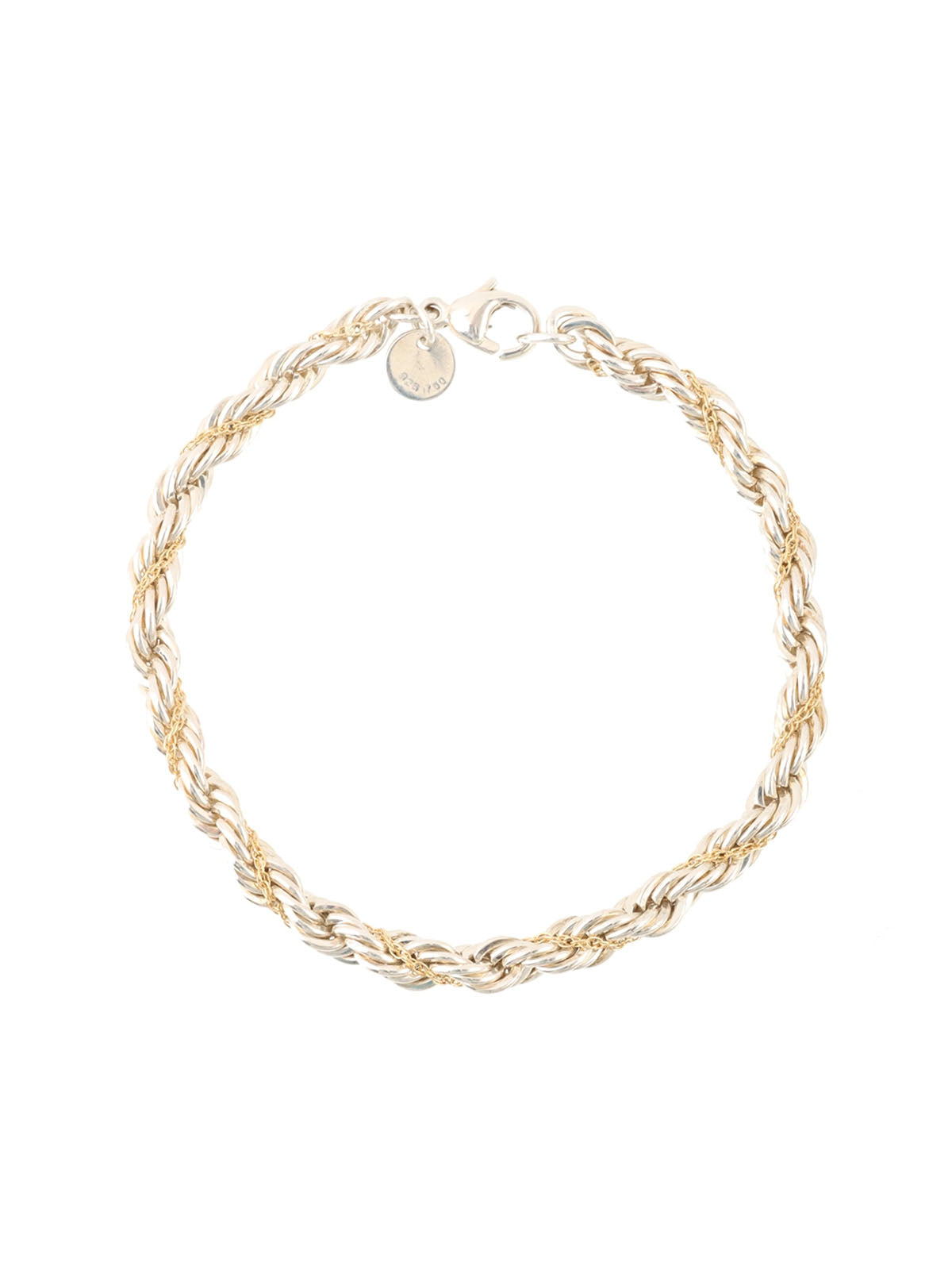 18K 925ツイストチェーンブレスレット シルバー／ゴールド| VINTAGE