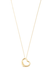 18K Gold Open Heart Necklace