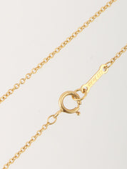 18K Gold Open Heart Necklace