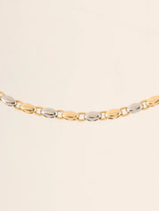18K Gold Rice Chain Necklace