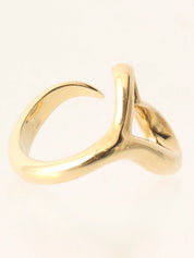 18K Gold Open Heart Ring