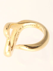 18K Gold Open Heart Ring