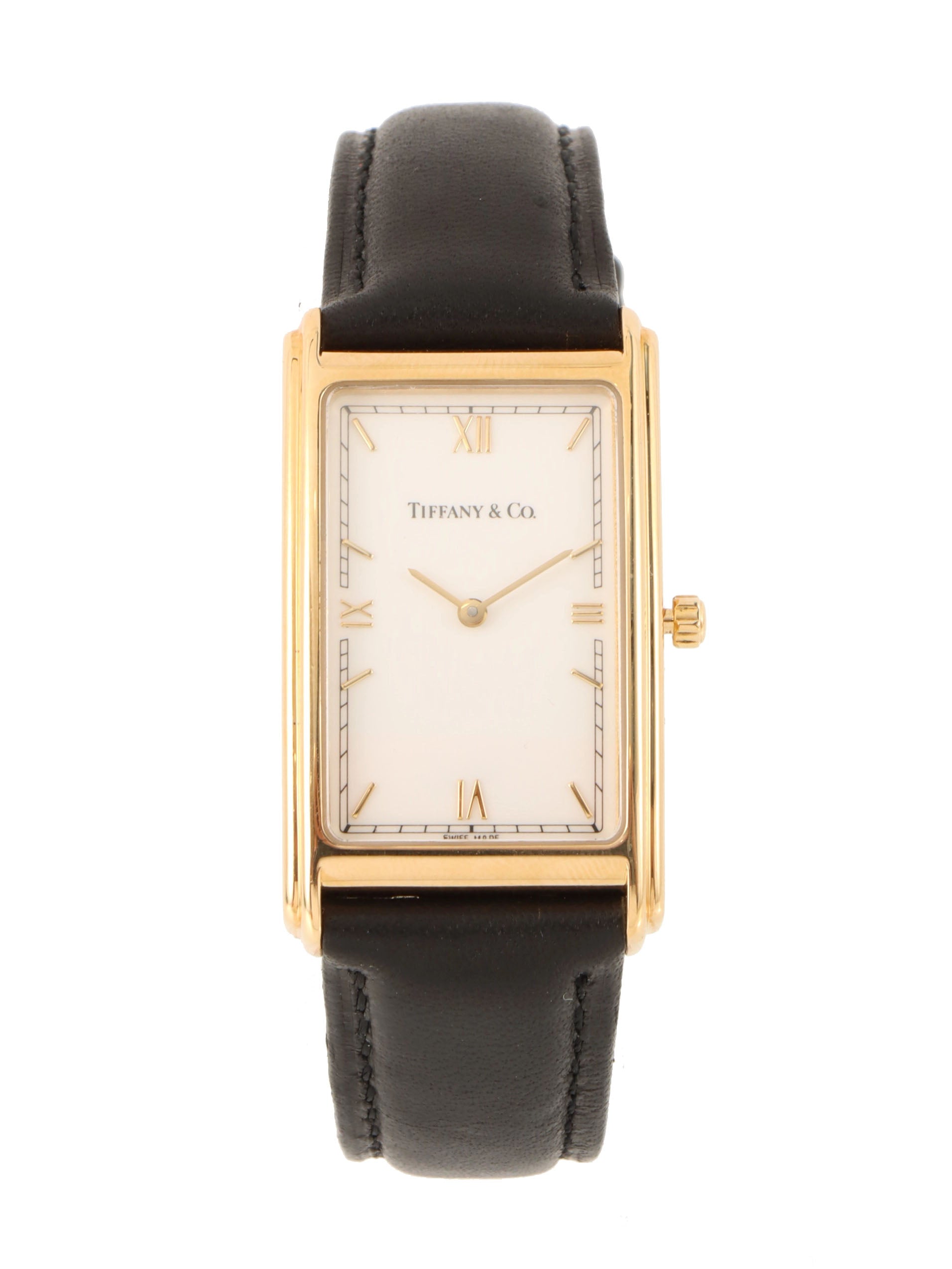 18K Rectangular Watch Gold/Black