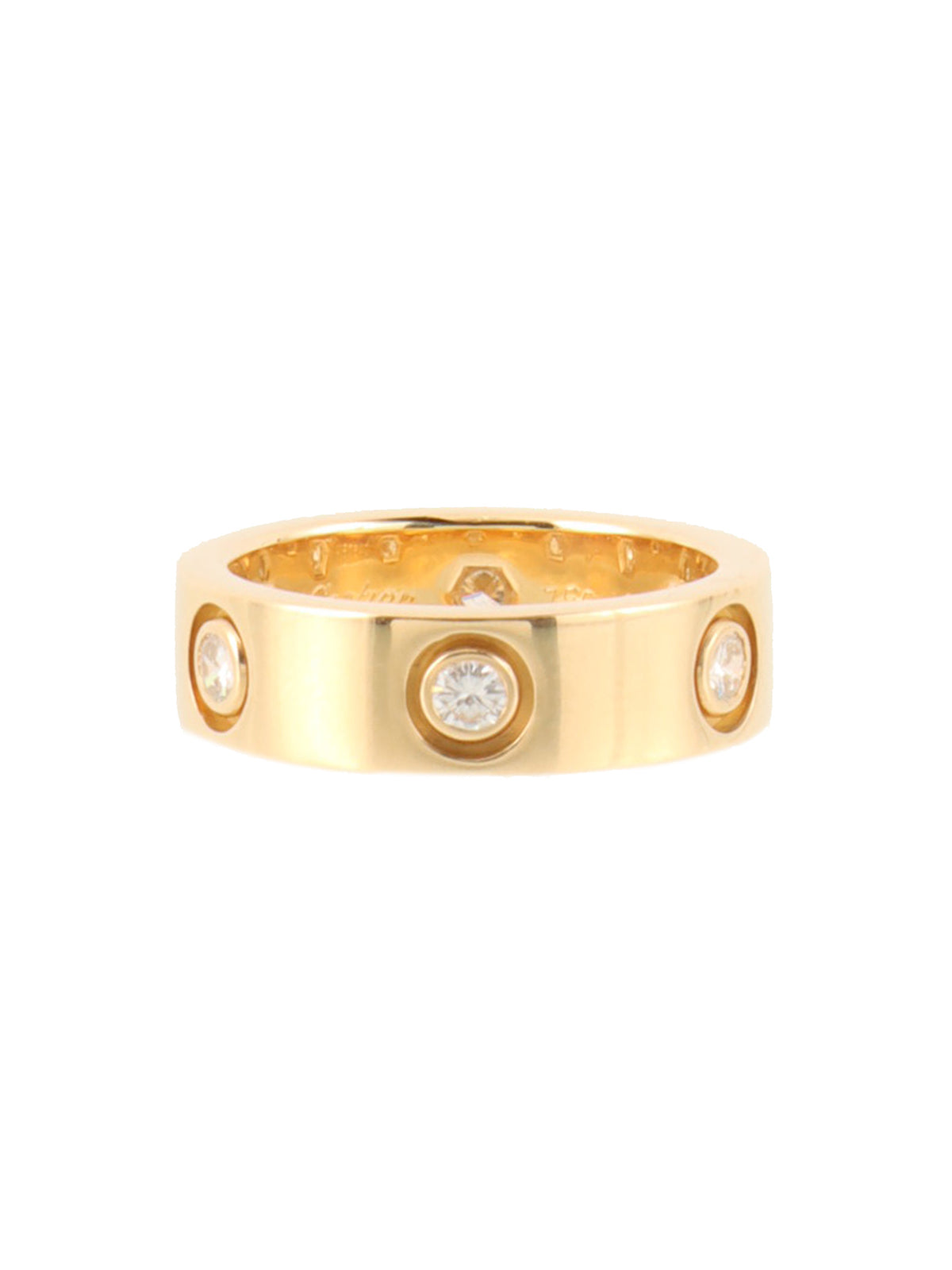 18K Gold Full Diamond Mini Love Ring