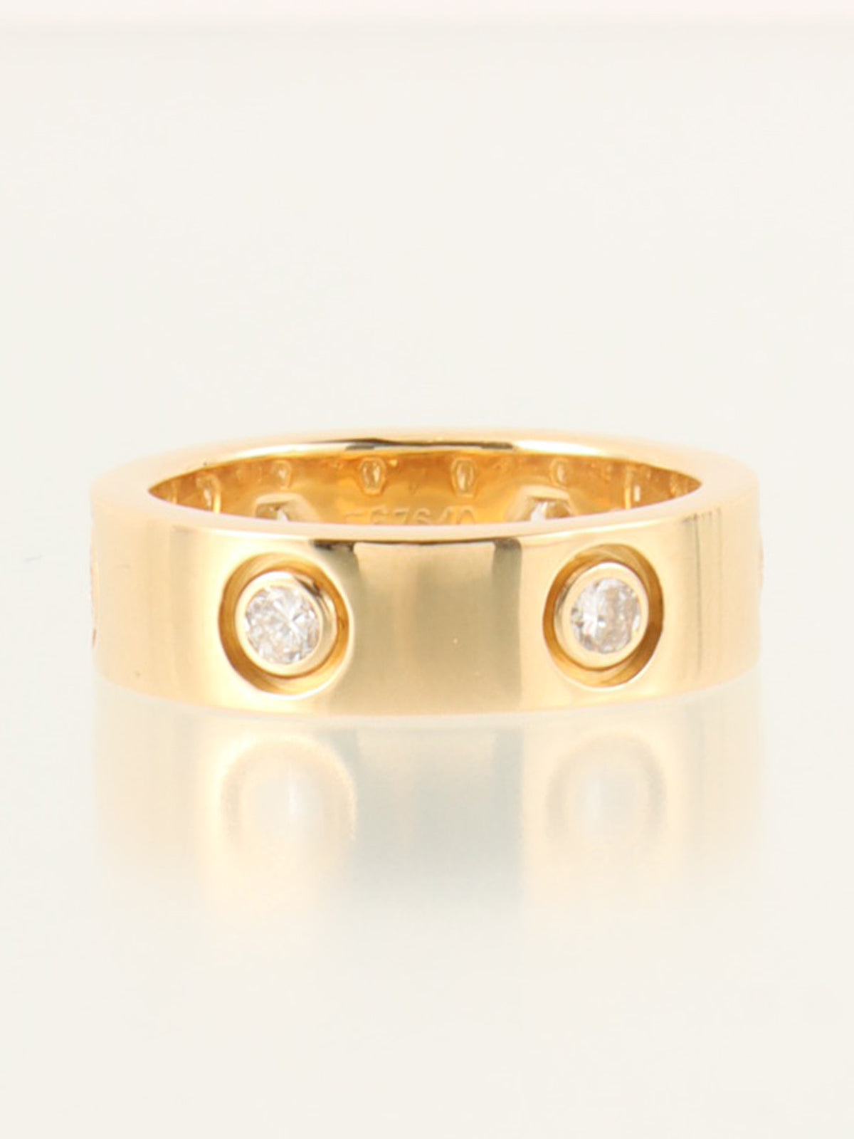 18K Gold Full Diamond Mini Love Ring