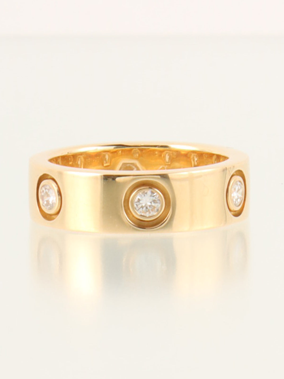 18K Gold Full Diamond Mini Love Ring