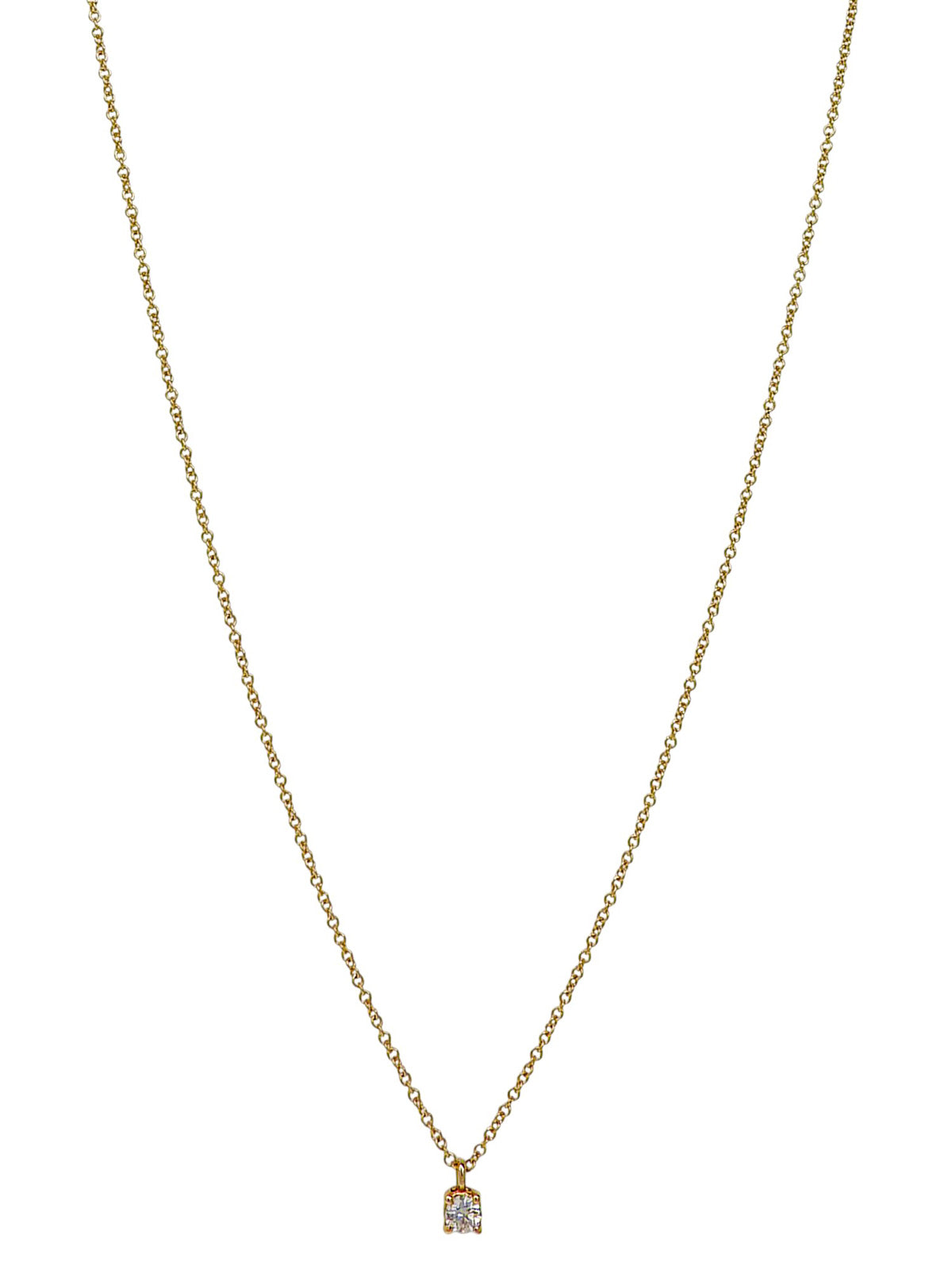 ソリティア ダイアモンドネックレス ゴールド 10k K10 イエローゴールド ダイヤモンド ネックレス | シンプリッチ