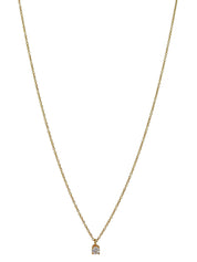 18K Gold Diamond Solitaire Necklace