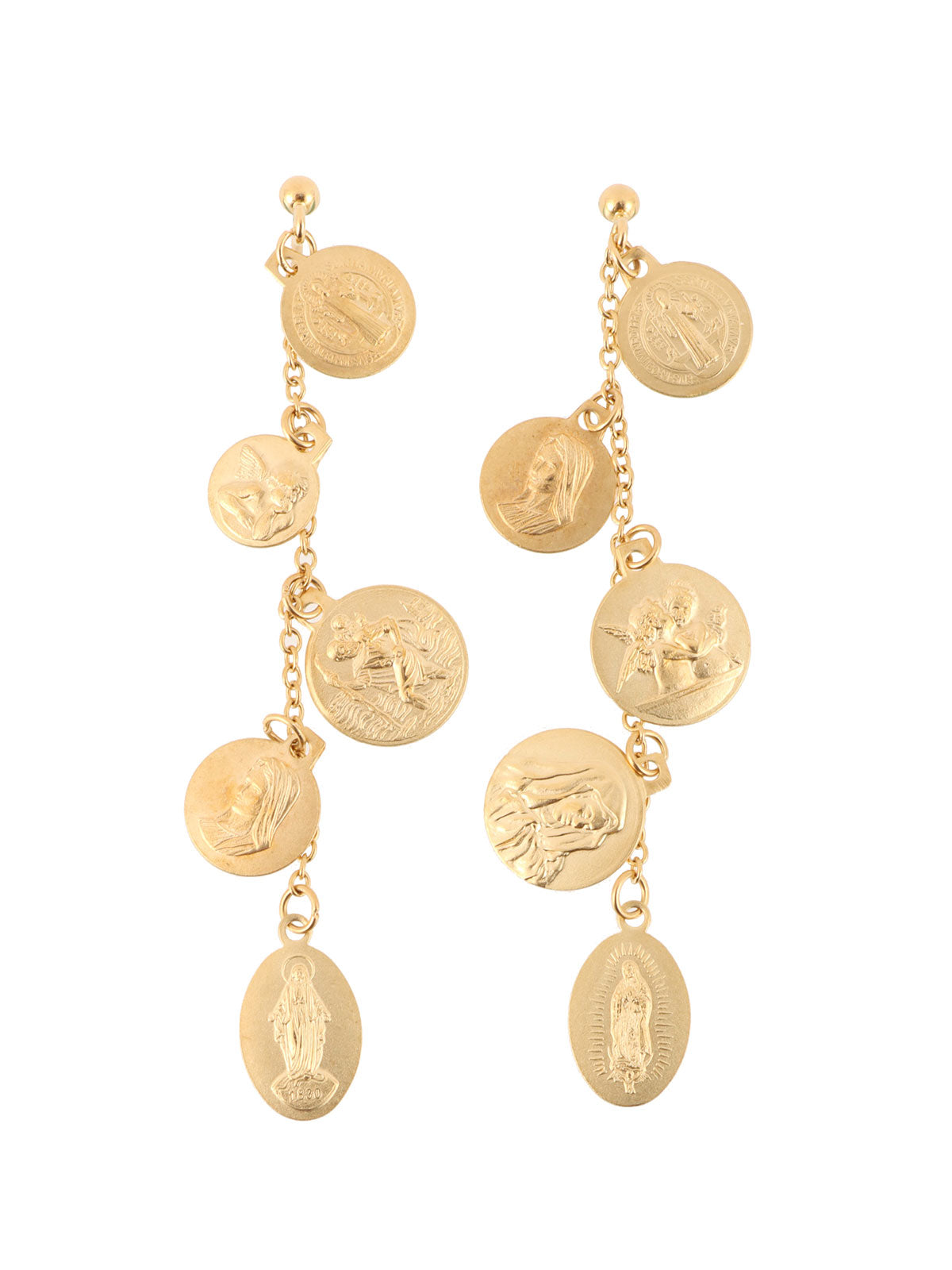 18K Gold Design Swing Earrings