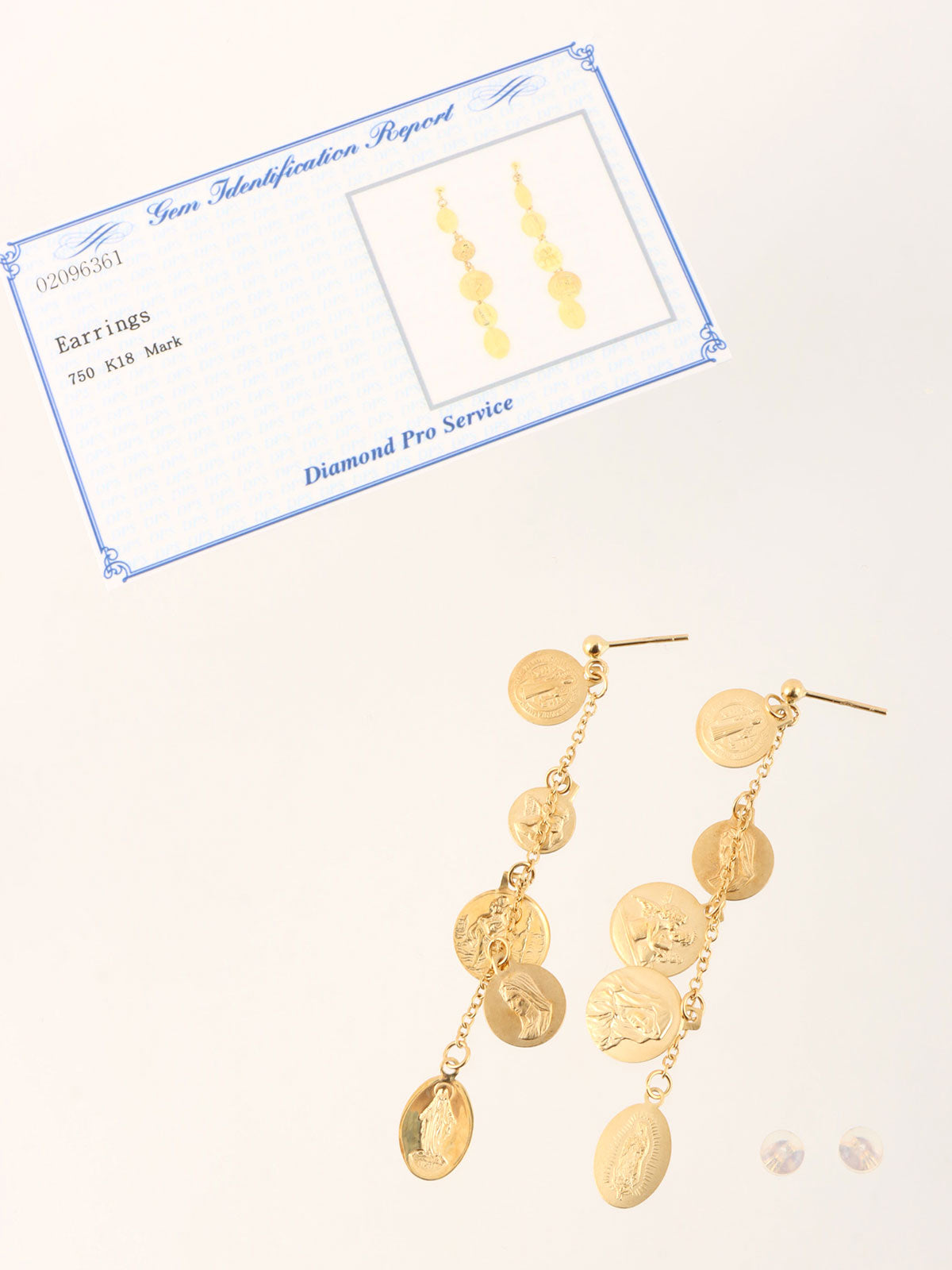 18K Gold Design Swing Earrings