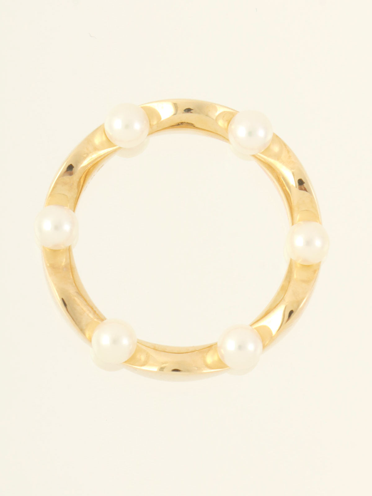 18K Gold Pearl Design Ring