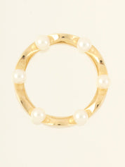 18K Gold Pearl Design Ring