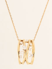 SABIRTH 18Kダイヤモンドネックレス ゴールド