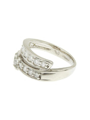 Platinum Diamond Star Design Ring in Silver