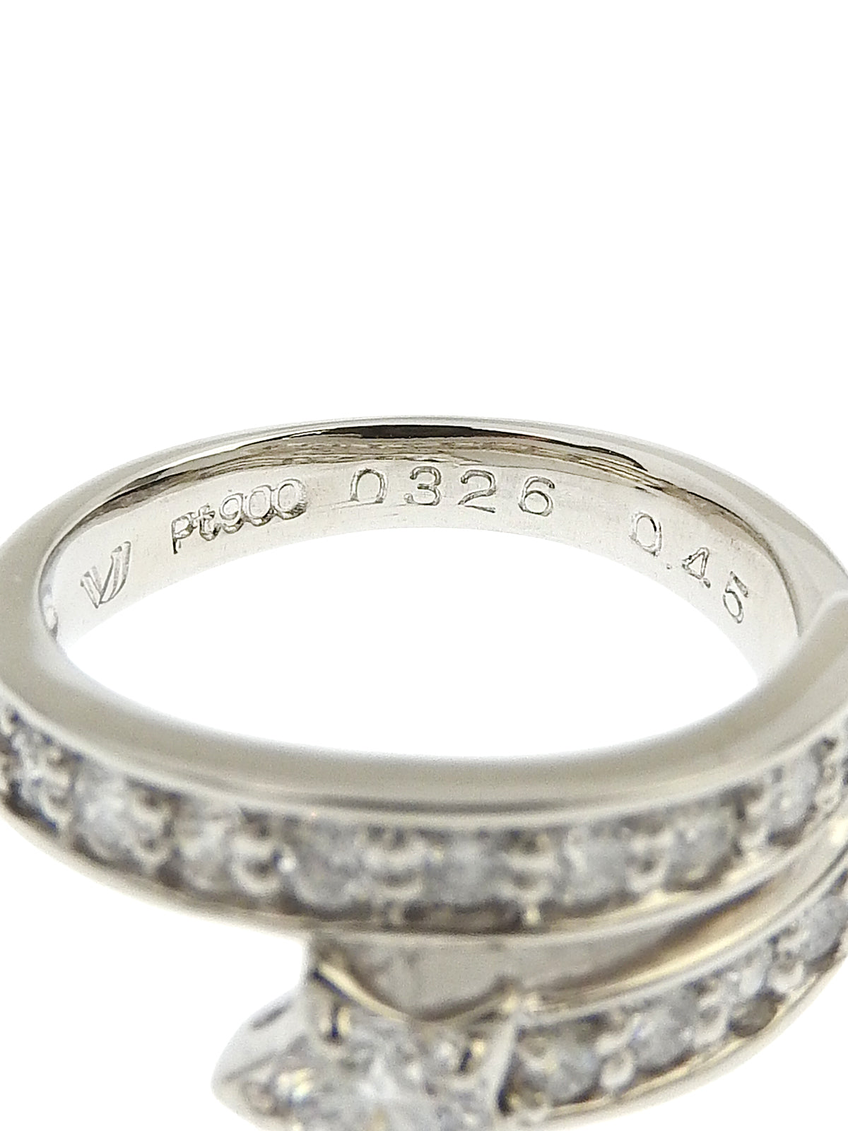 Platinum Diamond Star Design Ring in Silver