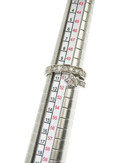 Platinum Diamond Star Design Ring in Silver