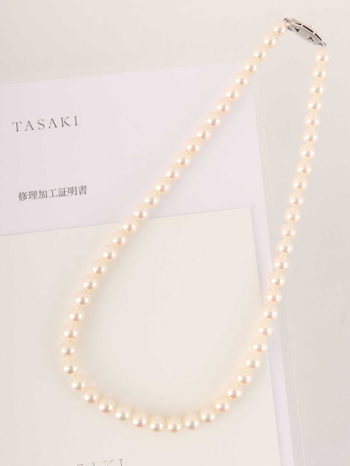 14K 白珍珠项链