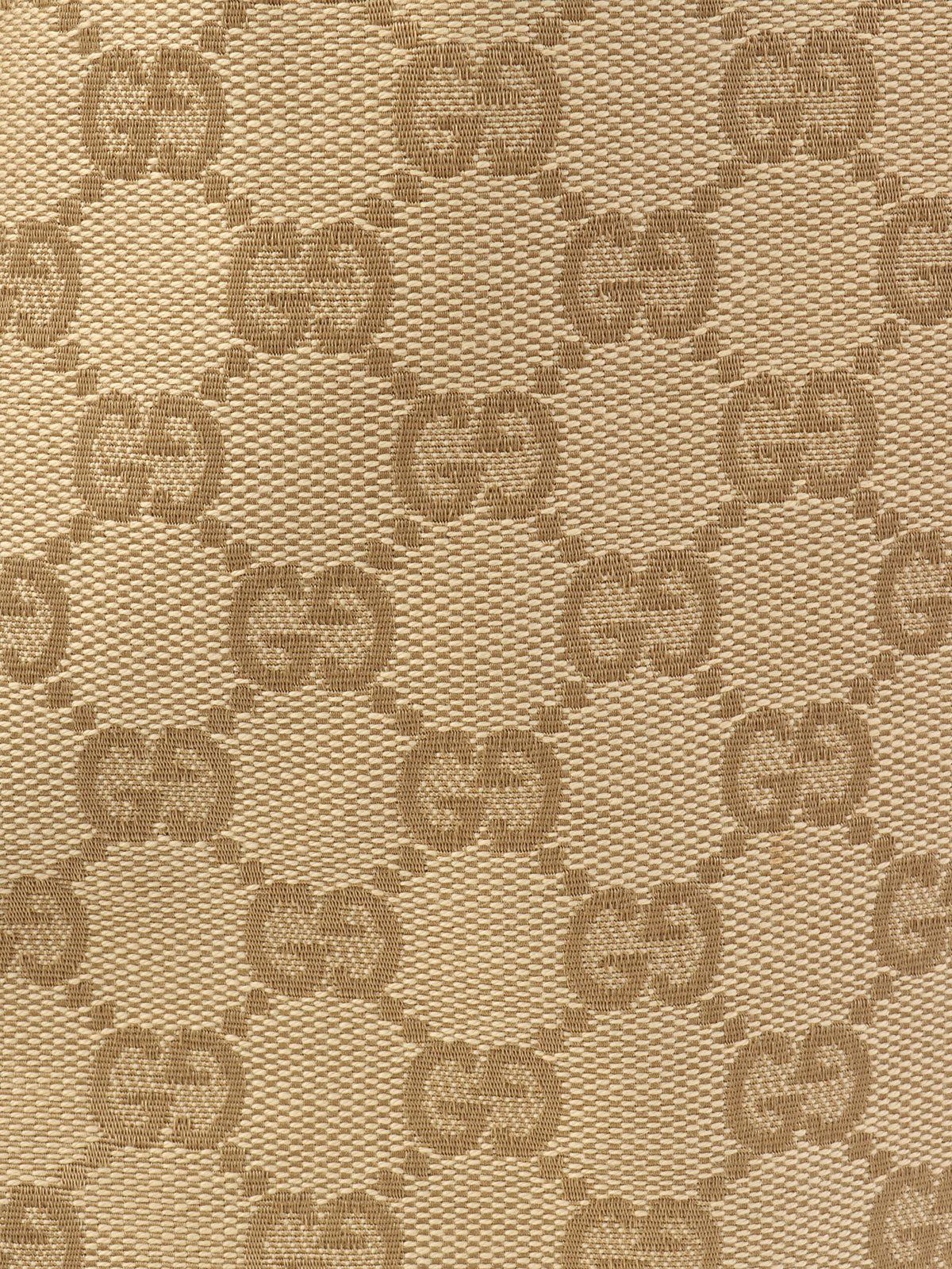 Crocodile canvas GG pattern combination 2-way bag in beige/dark brown