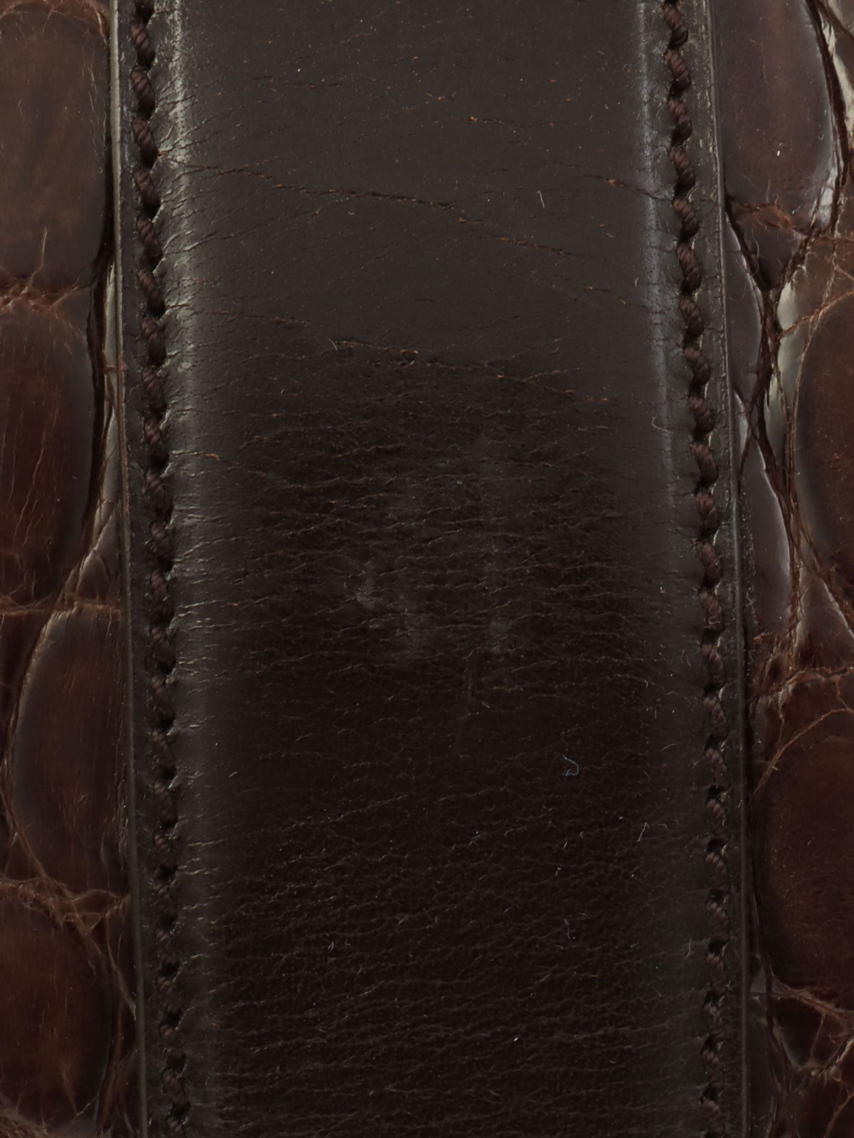 Crocodile canvas GG pattern combination 2-way bag in beige/dark brown