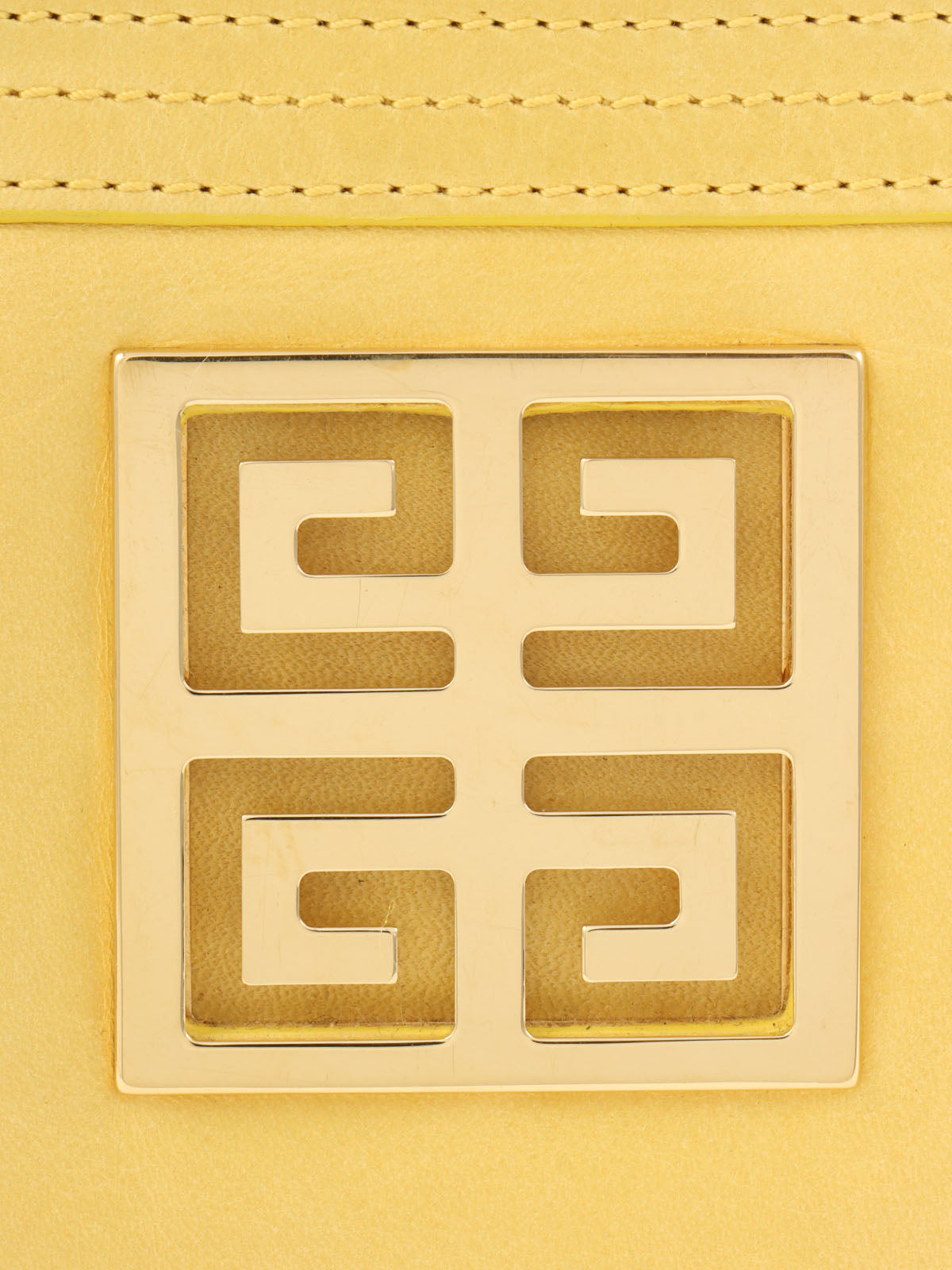 Logo Plate Shoulder Bag Yellow