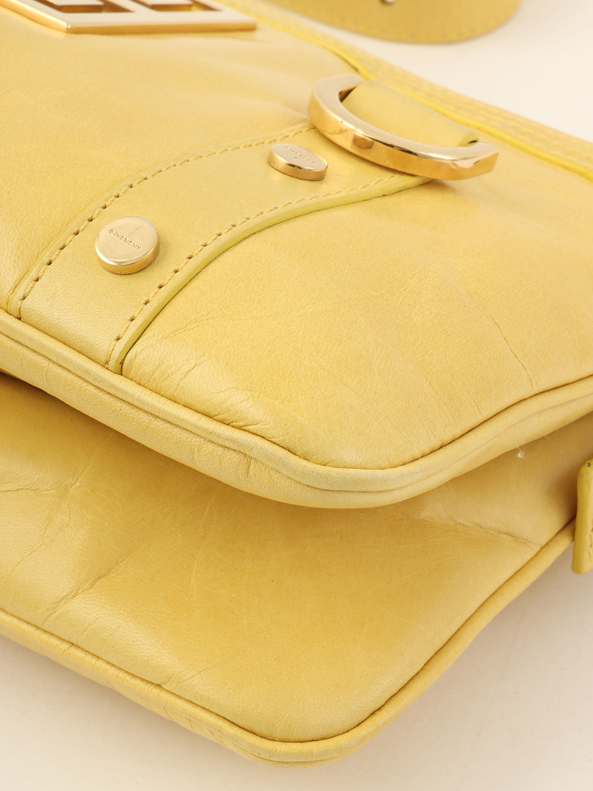 Logo Plate Shoulder Bag Yellow