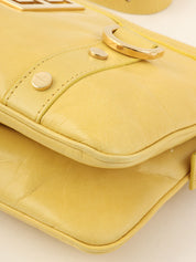Logo Plate Shoulder Bag Yellow