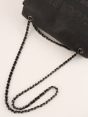 2014 Caviar Skin CC Mark Logo Stitch Chain Bag Black