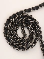 2014 Caviar Skin CC Mark Logo Stitch Chain Bag Black
