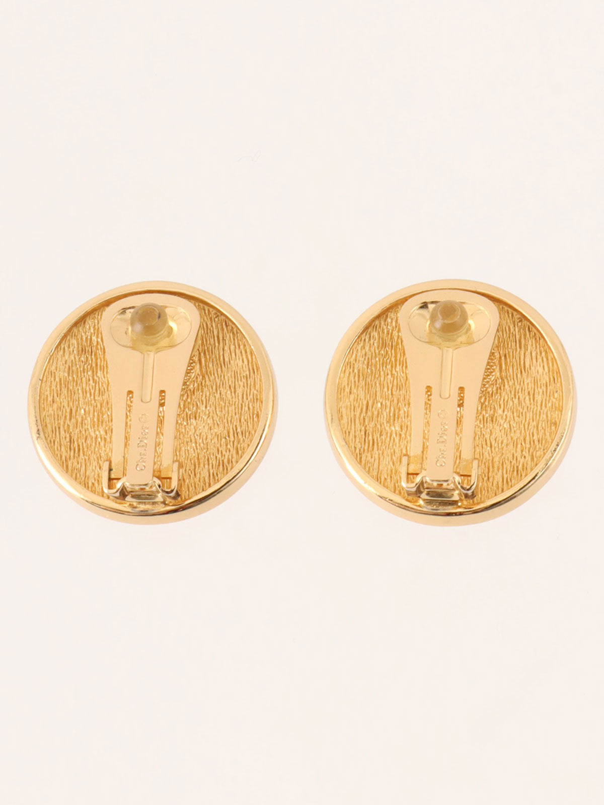 Round Logo Earrings Gold