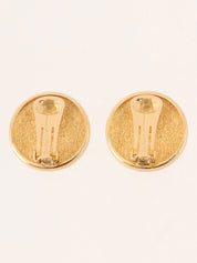 Round Logo Earrings Gold