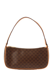 Brown Macadam Pattern Handbag